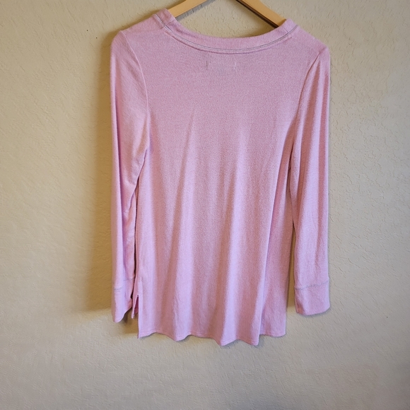 Ellen Tracy pink soft long sleeve sweater blouse - Picture 3 of 10